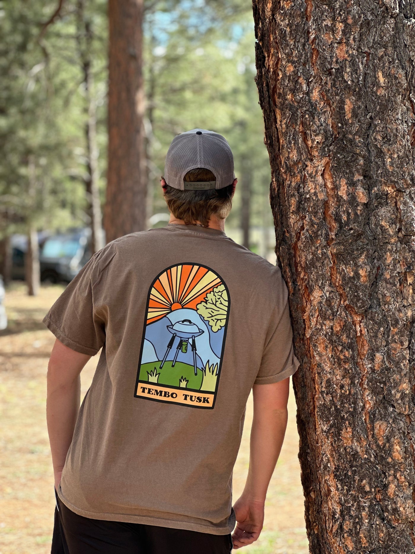 TemboTusk Overland Anywhere  Tee-Shirt (Brown) tembotusk