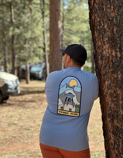 TemboTusk Overland Anywhere  Tee-Shirt (Light Blue) tembotusk